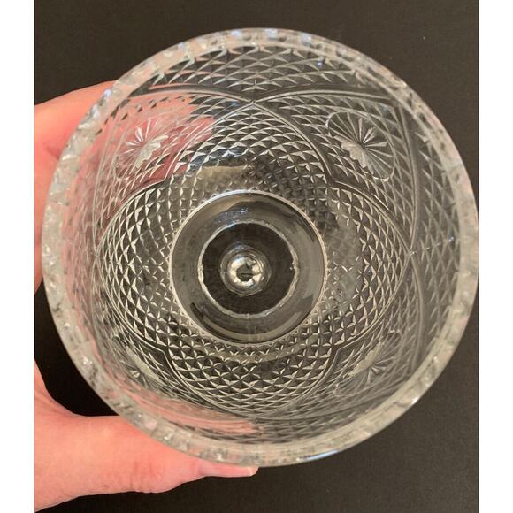 Vintage Heavy Pressed Glass Butter Cover Lid Dome 3 3/4"d x 4 3/4"h - Picture 9 of 9